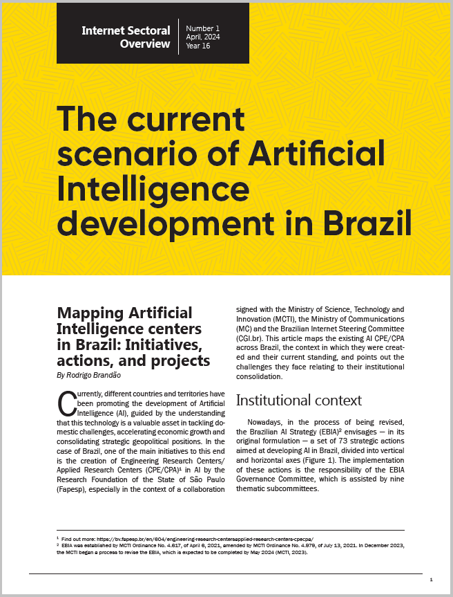 Year XVI - N. 1 - The current scenario of Artificial Intelligence development in Brazil