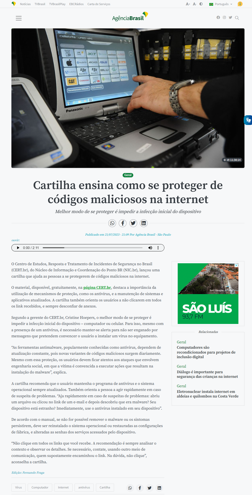 NIC.br - Na Mídia - Cartilha ensina como se proteger de códigos ...