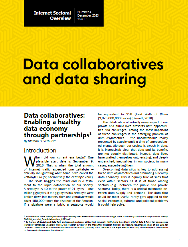 Year XV - N. 4 - Data collaboratives and data sharing